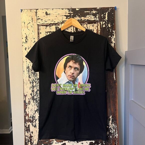 Retro The Hulk Bill Bixby Dr. David Banner Angry tv show picture T-Shirt. S - Picture 1 of 6